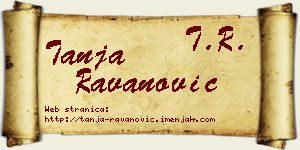 Tanja Ravanović vizit kartica